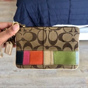 Coach multicolor wristlet